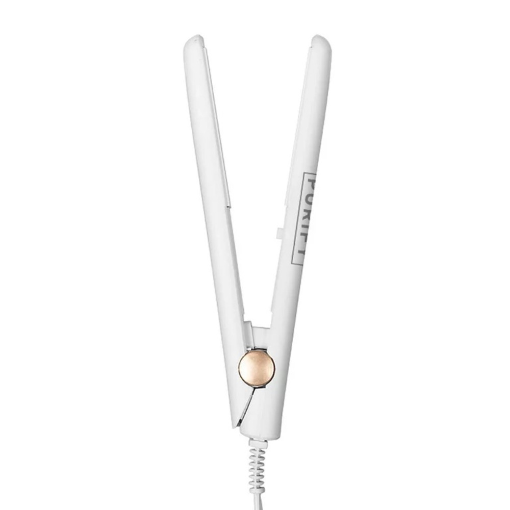 Purify Mini Hair Straightener White Flat Iron Travel Size Lightweight Heat tool